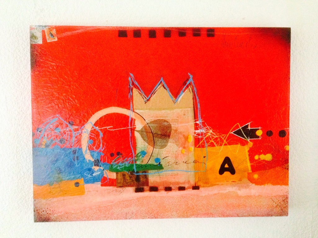 Theo koster, gemengde techniek op paneel titel india red verkocht voor € 55!