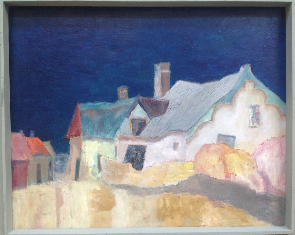 Leonardus Weber: olieverf op doek, dorpsgezicht, gesigneerd  kopen? Bied vanaf 1!