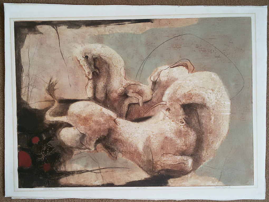 Ru van Rossem - Camargue, aquatint ets met reliëfdruk kopen? Bied vanaf 175!