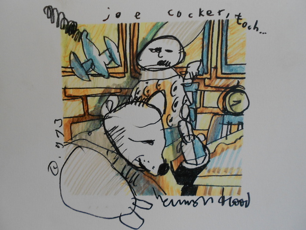Herman Brood: Joe Cocker, beroemd origineel werk Certificaat Herman Brood Museum kopen? Bied vanaf 1850!