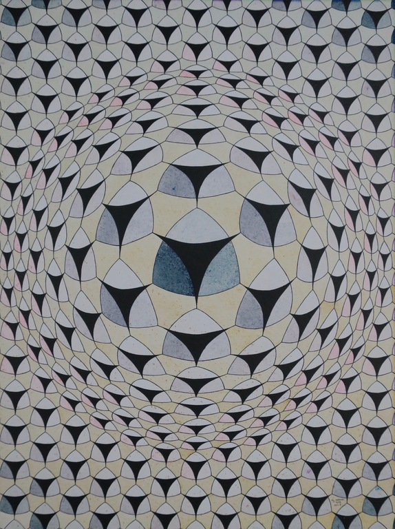 Onbekend gesigneerd: Gemengde techniek, Geometrische compositie kopen? Bied vanaf 1!