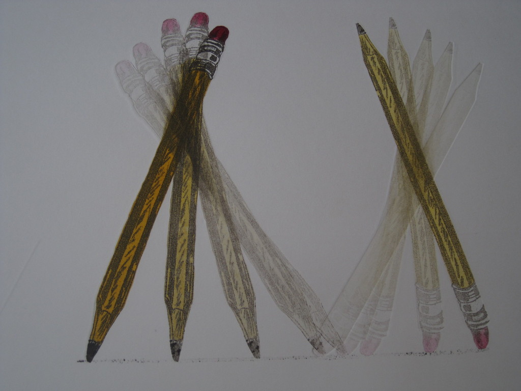 Bept.Oplage (9 van 10) diepdruk Reliëf Ets "potloden" van Dies de Jonge (1948-)  kopen? Bied vanaf 1!