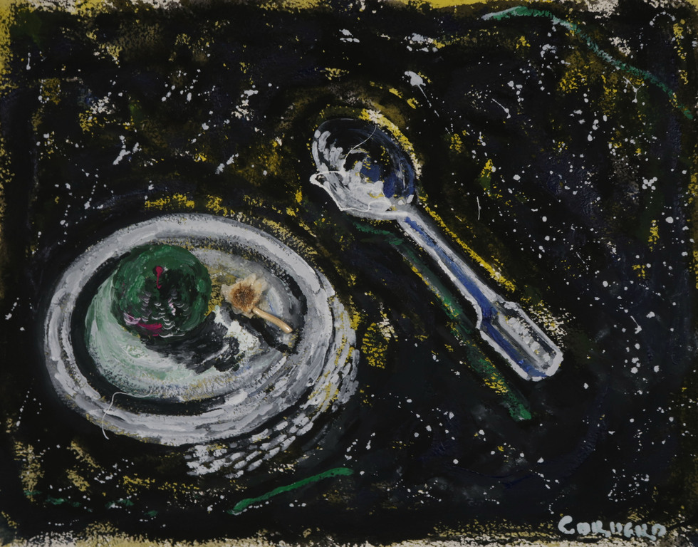 Horacio Cordero: Gouache en Assemblage op geschept papier, Stilleven kopen? Bied vanaf 80!
