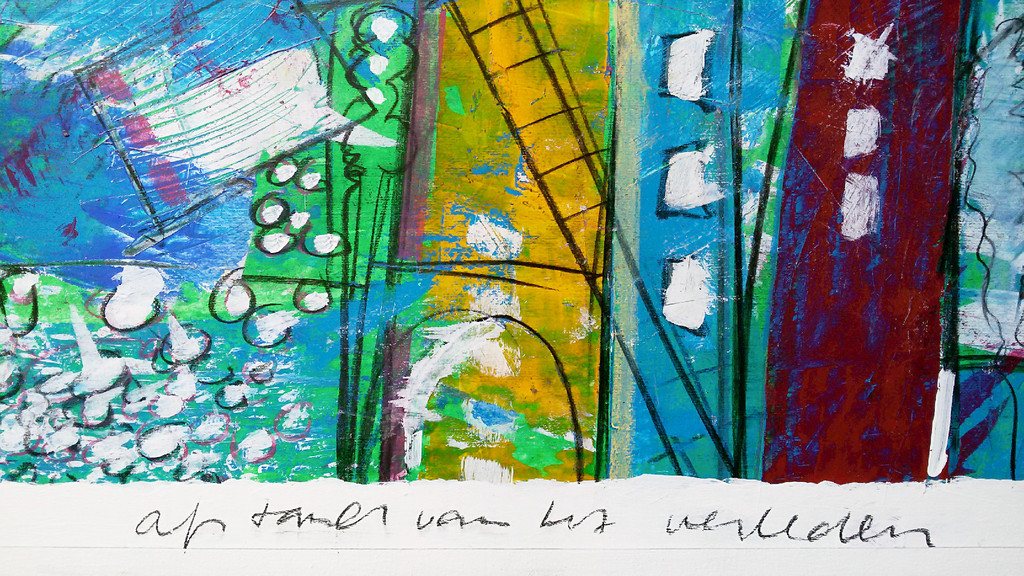 Frank Lengvenius - Afstand van het verleden, gemengde techniek op doek (groot) kopen? Bied vanaf 195!