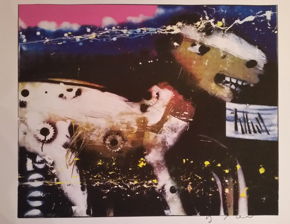 Herman Brood: Handgesigneerde grote zeefdruk: Nightride verkocht voor € 215!