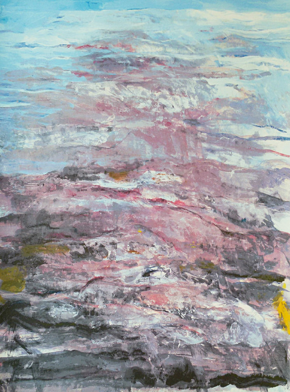 Kees van Bohemen - Onbestemd landschap, zeefdruk (groot) verkocht voor € 120!