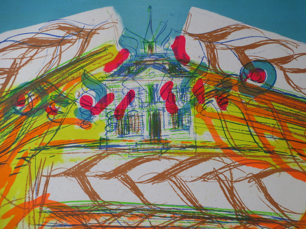 Jean Messagier - Jean Messagier, 3 mille feuilles undent hommage a Van Gogh, Kleurenlitho kopen? Bied vanaf 1!