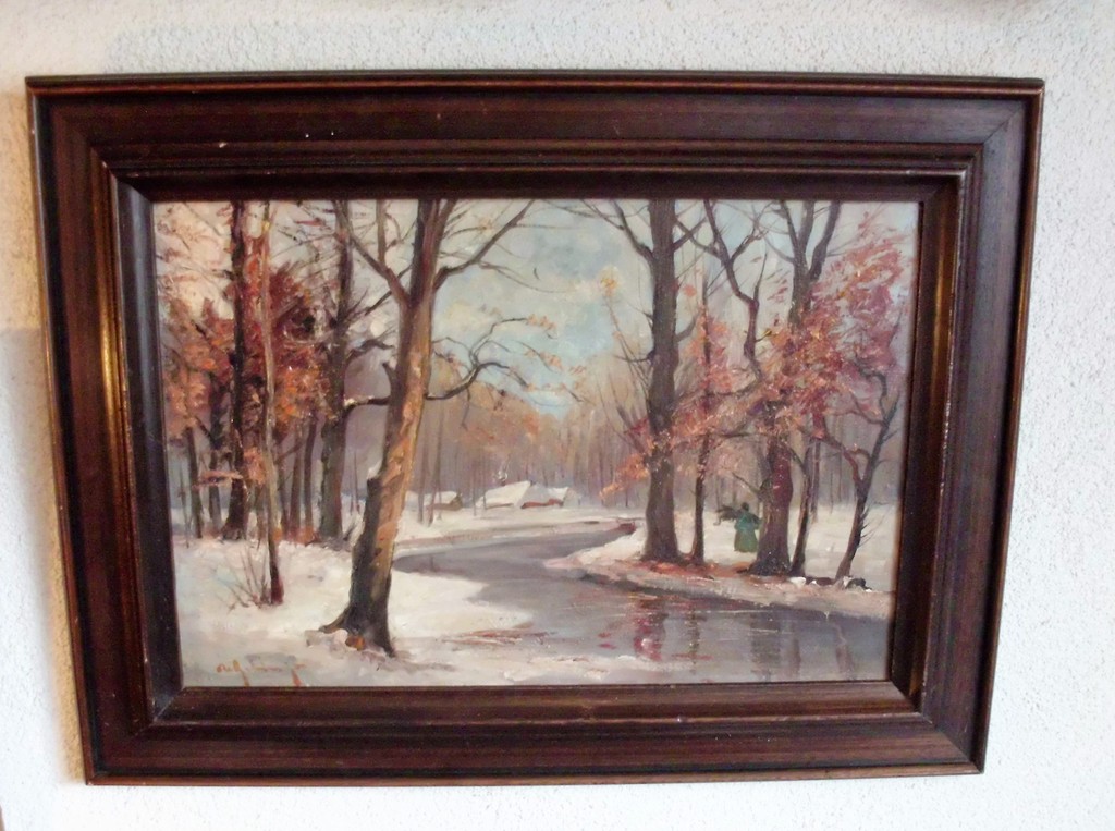 Besneeuwd bosgezicht, verkocht voor € 60!