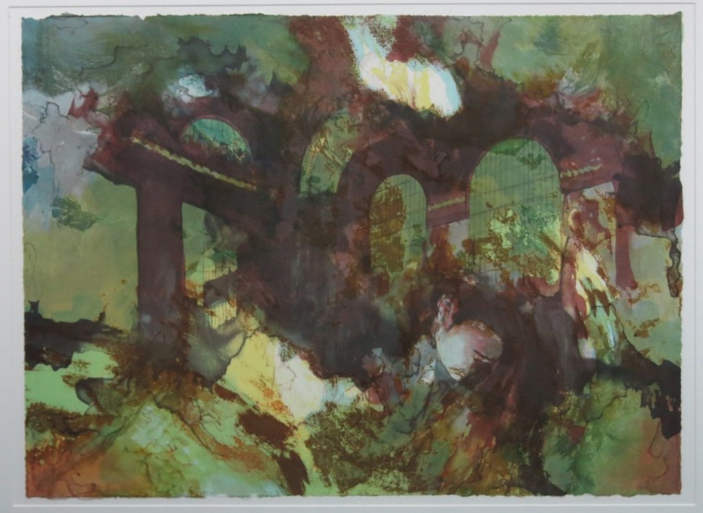 Hans Vanhorck: Litho, Boogconstructie - ingelijst verkocht voor € 40!