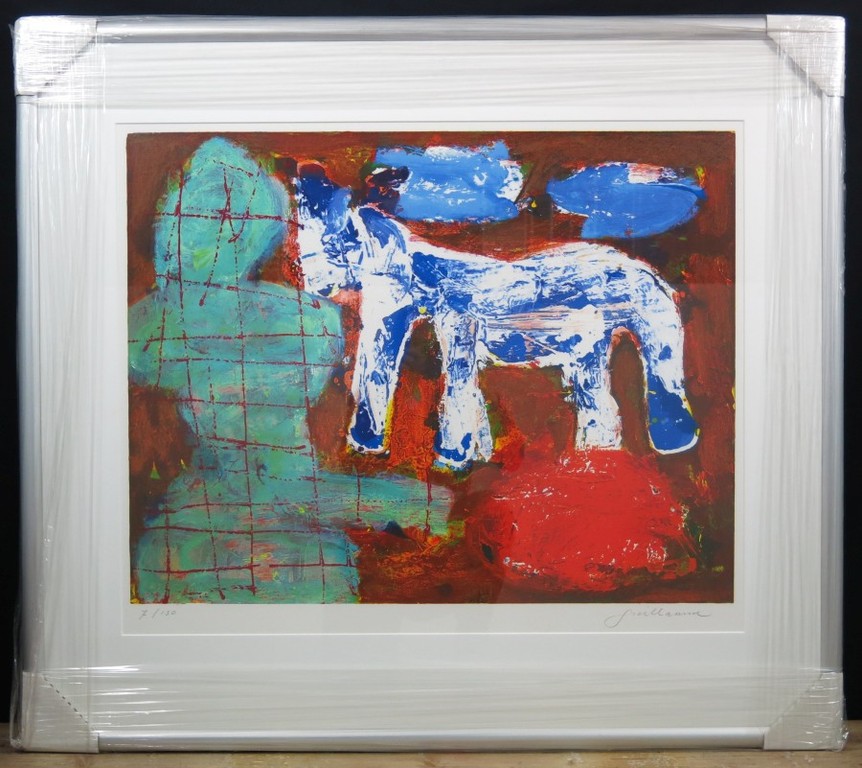 Guillaume Lo-A-Njoe: Litho, Z.T. - Ingelijst kopen? Bied vanaf 35!