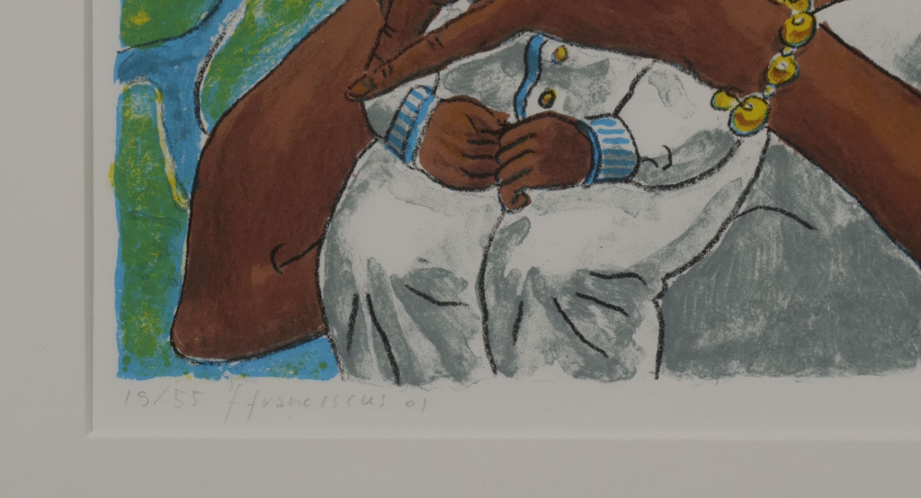 Frans Franciscus: Litho, Zwarte Madonna - Ingelijst kopen? Bied vanaf 1!