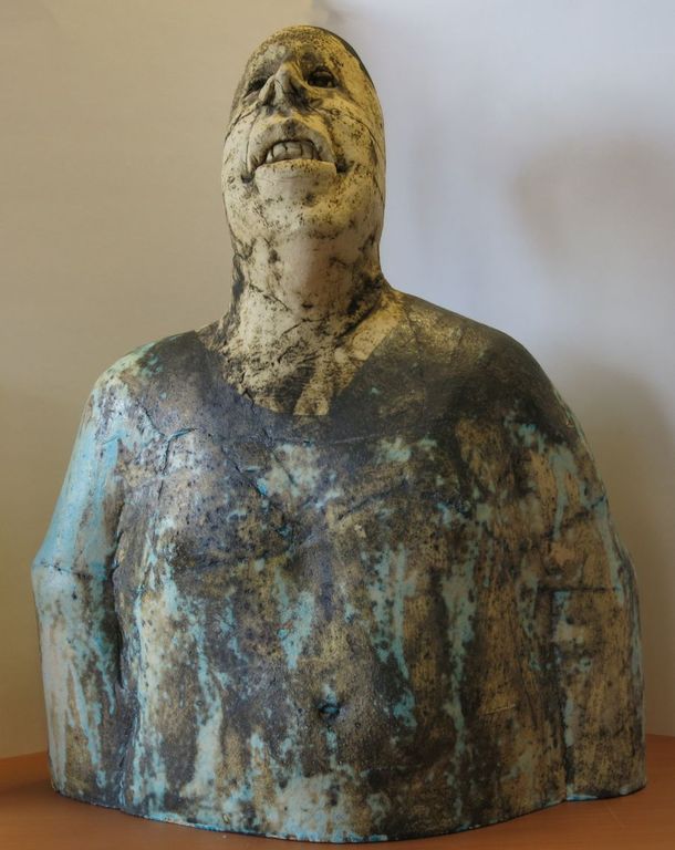 Sjer Jacobs: Keramiek, Man (Groot beeld!) verkocht voor € 670!