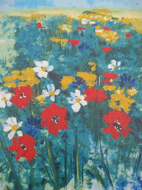 Maya Wildevuur, Bloemenveld, Zeefdruk kopen? Bied vanaf 50!