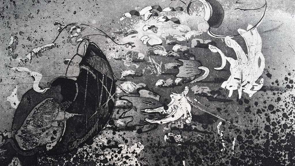 Jan Prins - Windvlaag - Gesigneerd 84 - Ets kopen? Bied vanaf 1!