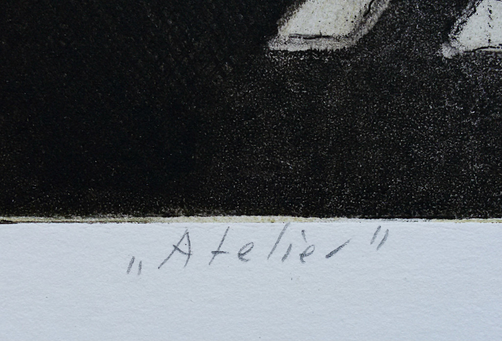 Jan Verburg - Atelier, aquatint ets kopen? Bied vanaf 40!