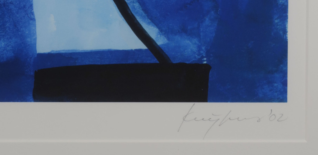 Theo Kuijpers: Giclee, Z.T. (Blauw) - Ingelijst kopen? Bied vanaf 35!