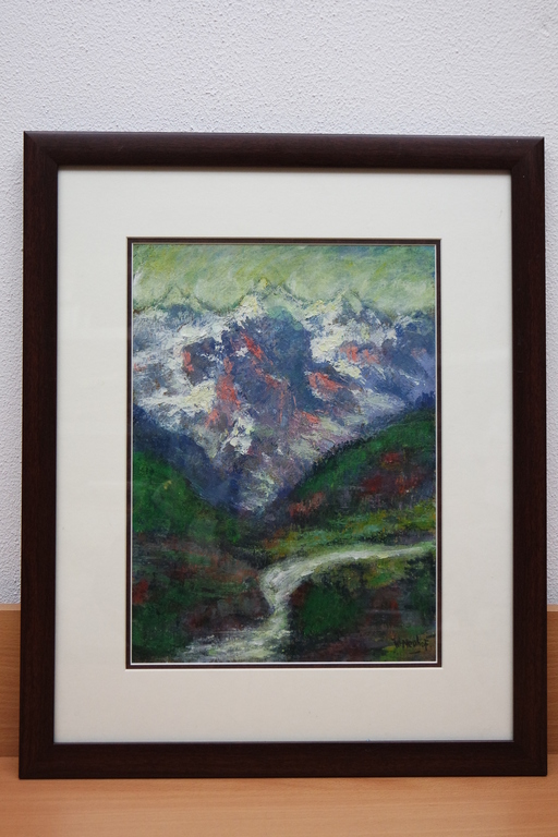 Walter Neuhof (1904-1982) - olieverf op papier - Landschap verkocht voor € 99!
