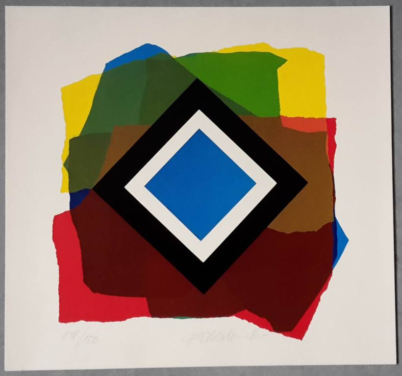 Hansjorg Mattmüller, litho, zonder titel, gesigneerd kopen? Bied vanaf 30!