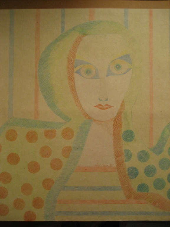 Jenny Fleur: 'Verbazing' (Grote pastel-krijt tekening, handgesigneerd) kopen? Bied vanaf 80!