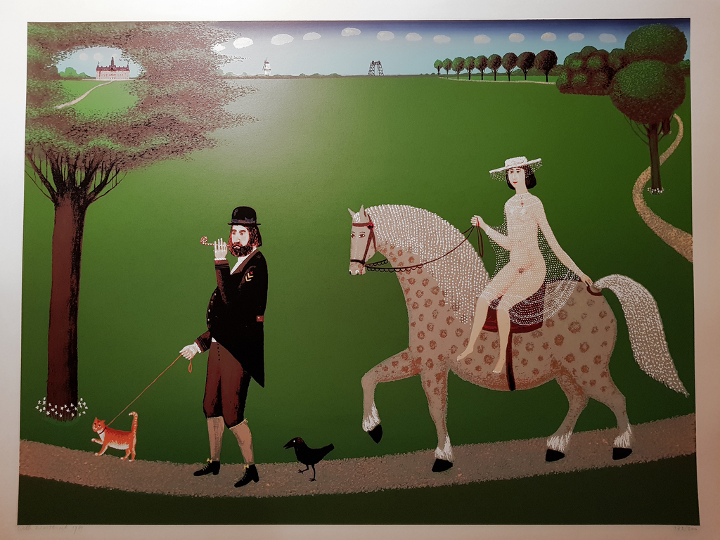 Willem Westbroek, zeefdruk, Walking the Cat,1981 kopen? Bied vanaf 70!