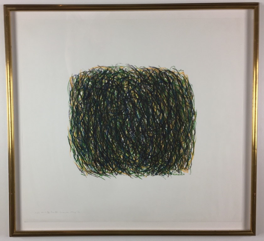 Marian Plug, kleurenlitho, 'Bos IV', 1984 kopen? Bied vanaf 129!