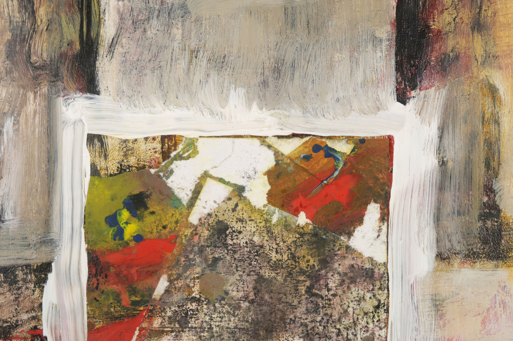 Kees te Kolste: Acryl en collage op papier, Zonder titel IV kopen? Bied vanaf 20!