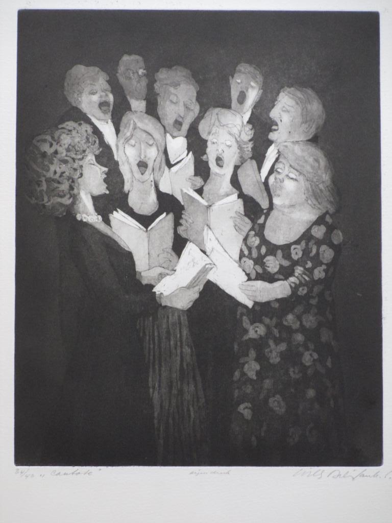 Willy Belinfante, Cantate, Ets verkocht voor € 60!