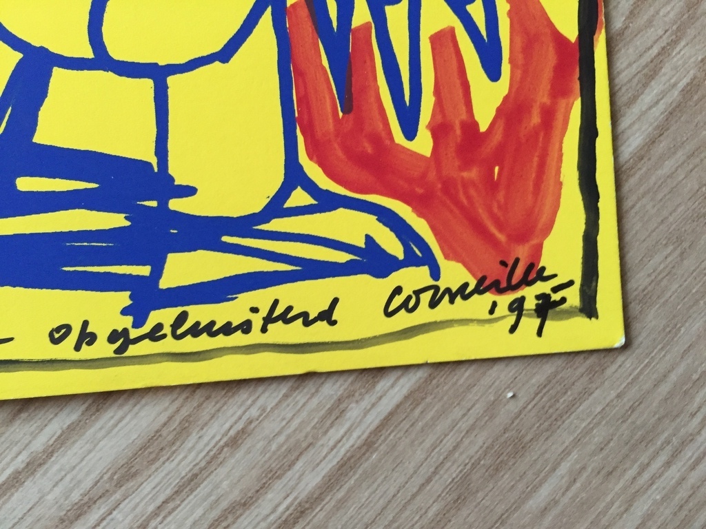 2 x Corneille zeefdruk/ litho 1997 en 2003 kerst kaart kopen? Bied vanaf 1!