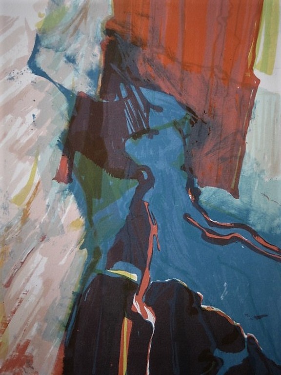 Groot 1987 abstract figuratief gesigneerde Litho "Venice" Richard Smeets (1955) kopen? Bied vanaf 1!