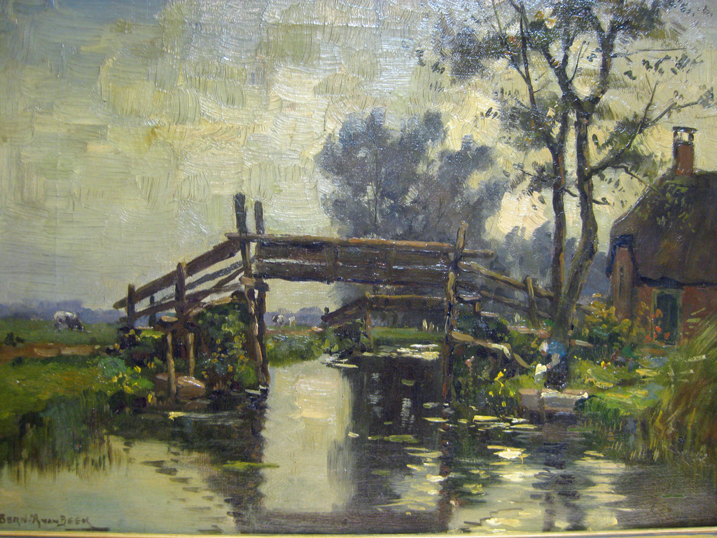 Bernard van Beek: olieverf op linnen, Kortenhoef kopen? Bied vanaf 450!