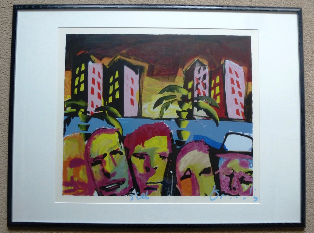 Herman Brood, ingelijste zeefdruk: Family Affair, handgesigneerd, voor  kopen? Bied vanaf 395!