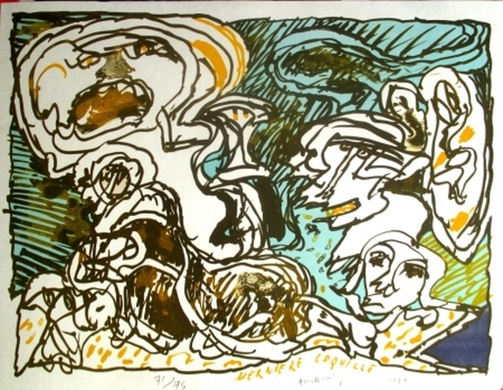 Alechinsky litho uit 1977. verkocht voor € 595!