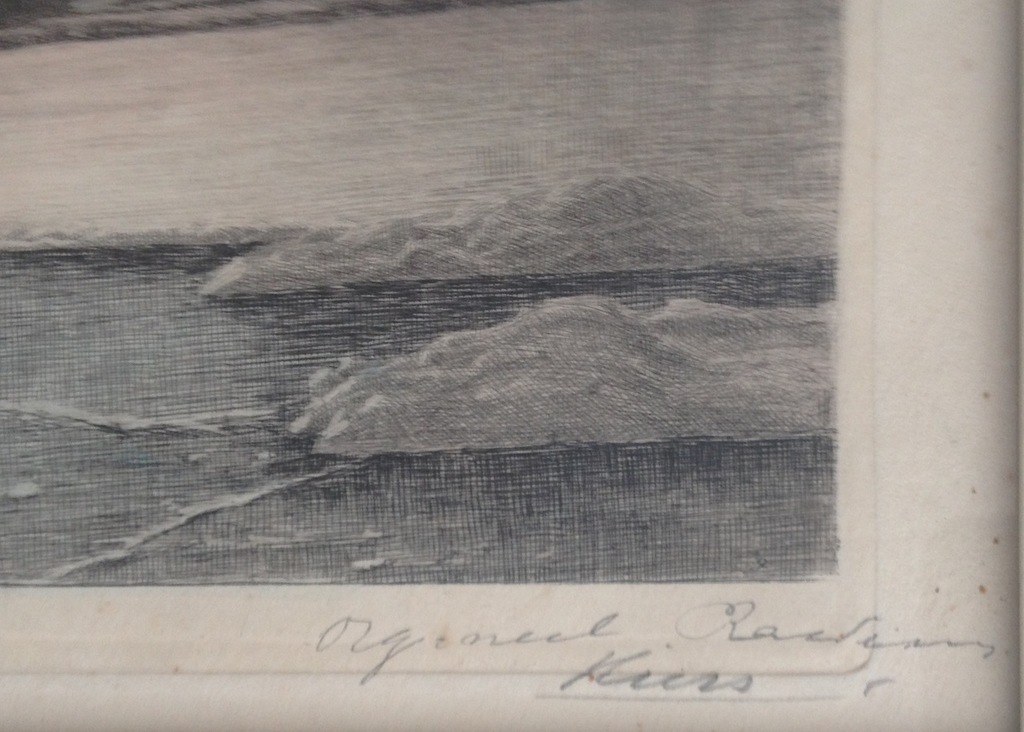 Oude kleurets van een landschap. kopen? Bied vanaf 1!