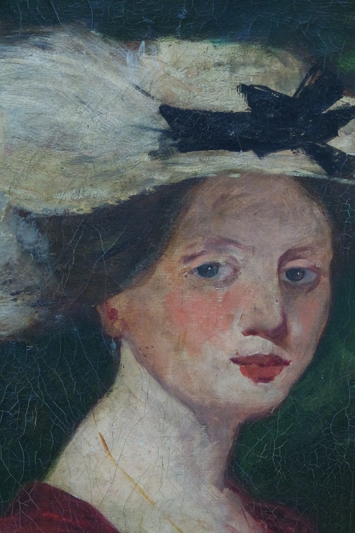 Simon Willem Maris (1873-1935) -olieverf op doek- portret van een vrouw met hoed kopen? Bied vanaf 825!