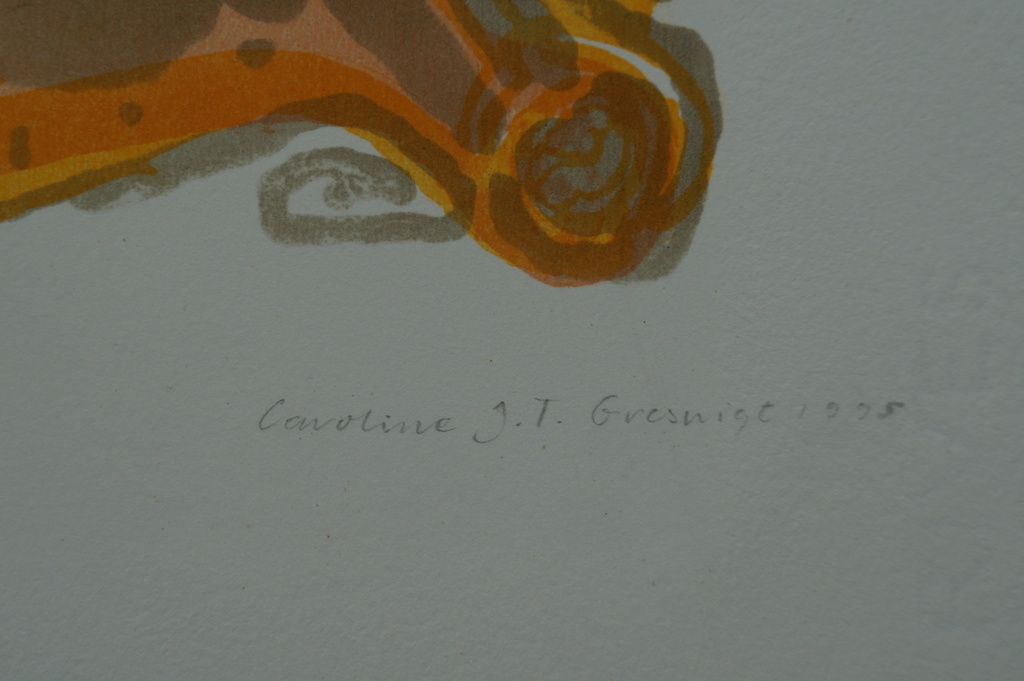 Caroline Gresnigt - -gesigneerde litho - 1995 kopen? Bied vanaf 1!