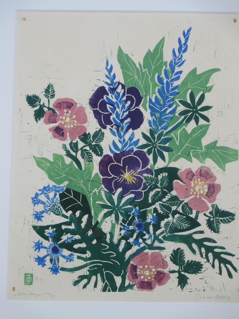 Jeanne Bieruma-Oosting, Zomerbouquet, Kleurenhoutsnede kopen? Bied vanaf 85!