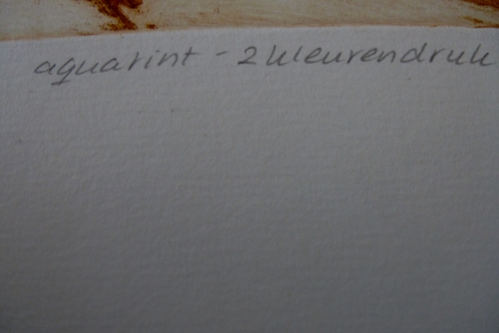 Lucy van Eerten, aquatint: Herfst 1990, handgesigneerd kopen? Bied vanaf 1!