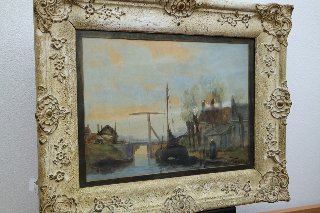 Adriaan Christiaan Willem Terhell - Aquarel - Vrouw aan de waterkant kopen? Bied vanaf 140!