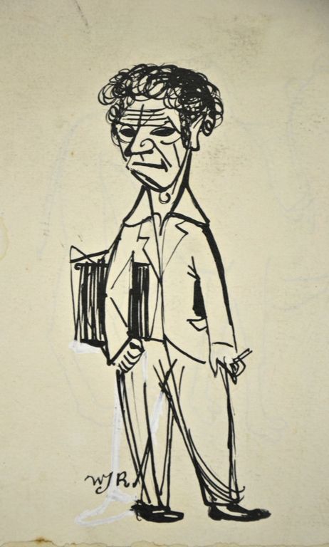 Willem Jacobus Rozendaal: Tekening. Rokende man verkocht voor € 50!