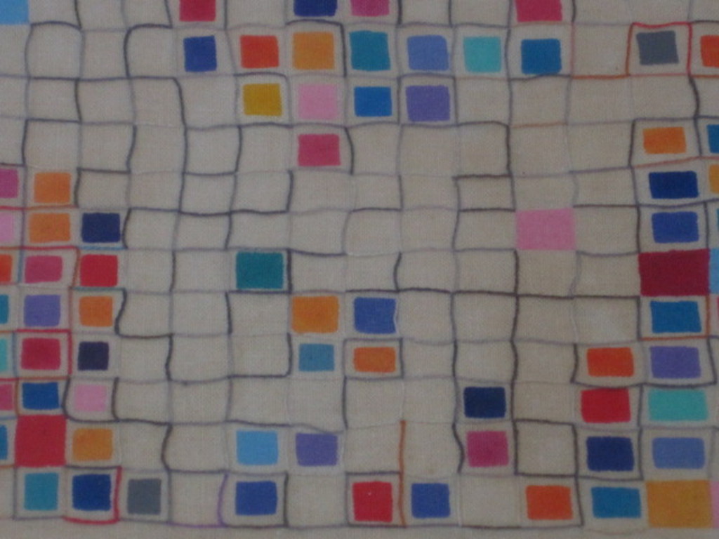 uniek relief borduurwerk op textiel "compositie" van Helene Briels (1954 -) kopen? Bied vanaf 1!