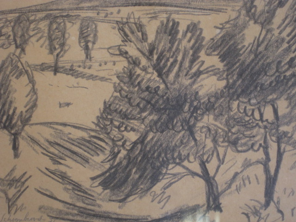H.Schoonbrood 1898-1972 houtskooltekening "Toscane" gesigneerd kopen? Bied vanaf 1!