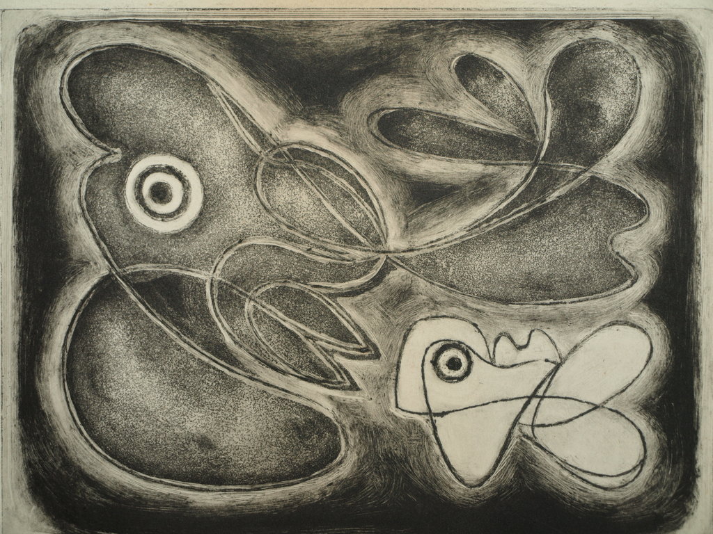 Ets en aquatint – ’t Lokkende monster – Gesigneerd – oplage 8 ex. kopen? Bied vanaf 1!