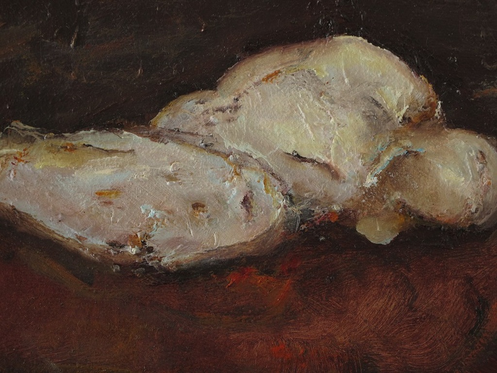 Ineke Van der Wal, 'Whilst I was sleeping' 11, 2013 olieverf op doek , 30x24cm kopen? Bied vanaf 30!