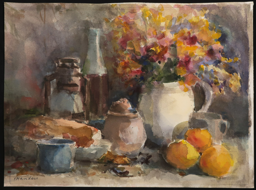 Frans Manders: Aquarel, Stilleven kopen? Bied vanaf 35!