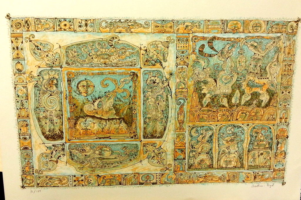 Bernard Berthois-Rigal, "Mysterious World", grote gesigneerde lithografie. verkocht voor € 180!