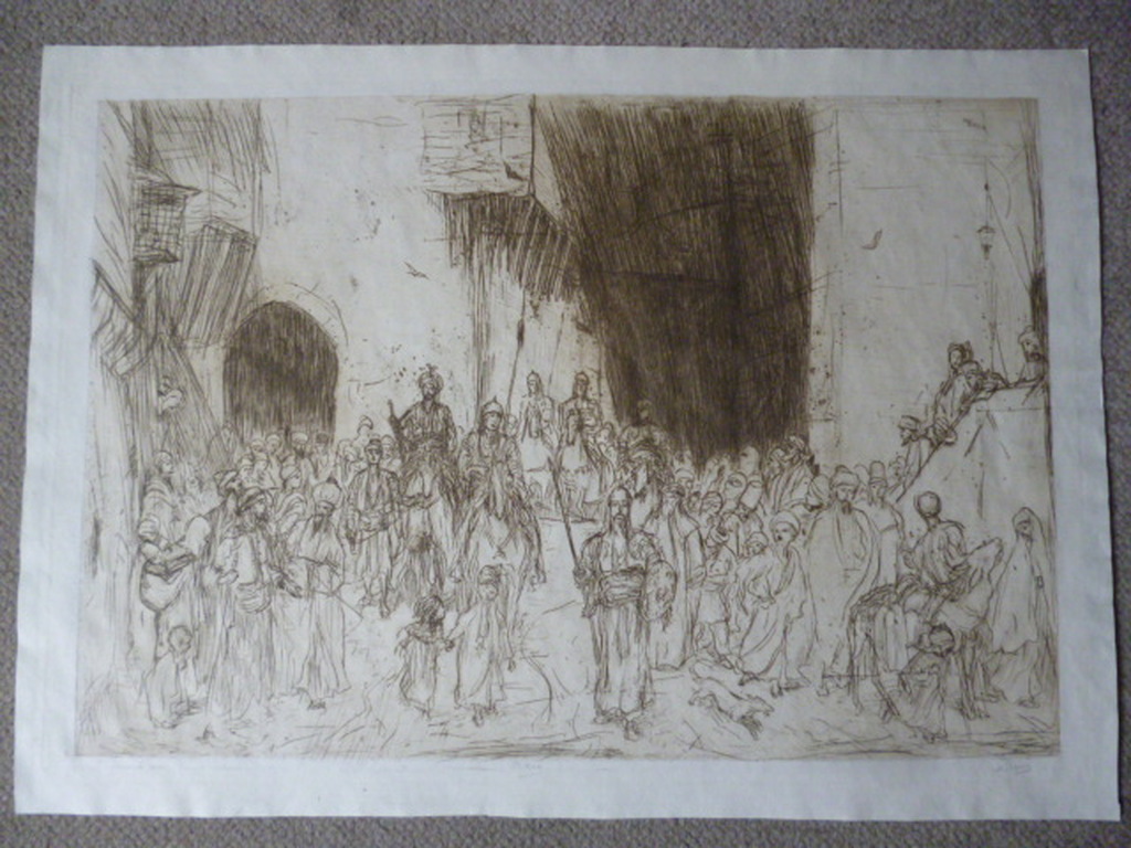 Marius Bauer - ets - Een vizier kopen? Bied vanaf 200!