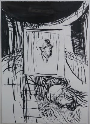 Jan van der Pol - Jan van der Pol: Gemengde techniek, Zonder titel -Ingelijst (groot) kopen? Bied vanaf 40!