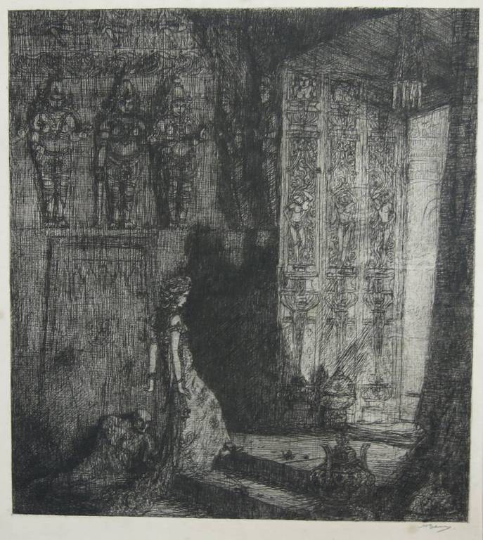 Marius Bauer: Ets, Regarde verkocht voor € 70!