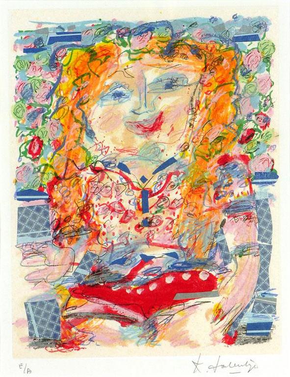 KEES SALENTIJN  Zeefdruk   MEISJE  Handgesigneerd en INGELIJST!! kopen? Bied vanaf 75!