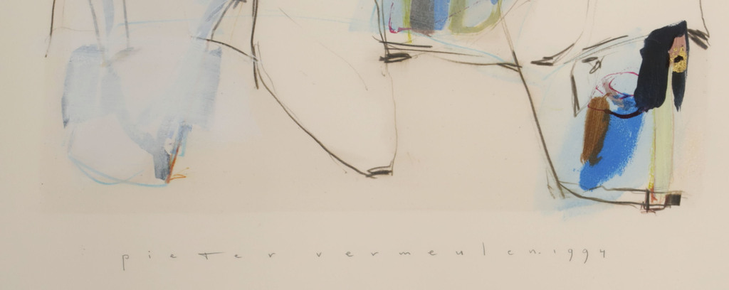 Pieter Vermeulen: Gemengde techniek, Zonder titel - Ingelijst kopen? Bied vanaf 50!